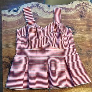 Anthropologie HD in Paris Striped Peplum Top